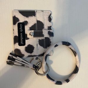 Simply Southern Cow Print Card Holder Wristlet